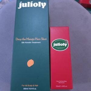 ​Julioly K-Beauty Set: Mango Silk Keratin Hair Shot & Green Fig Skin Serum New